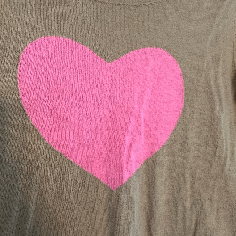 Old Navy Brown Top with Pink Heart. - Picture 3 of 5